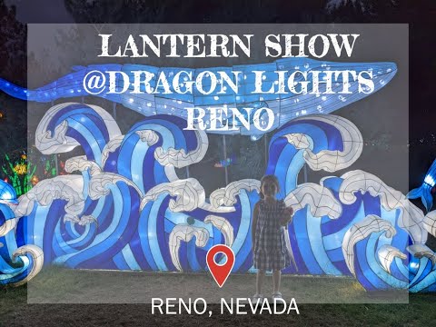 Warna warni lampu tanglung di Dragon Lights Reno, Nevada | Lantern Festival Light Show