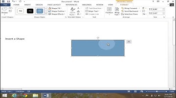 Inserrt and Alter Shapes in Microsoft Word 2013