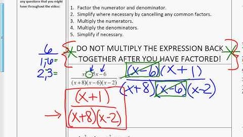 Day 1   Simplifying Rational Expressions Video