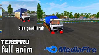 Mod bussid terbaru Mercedes full anim truk tua napas muda