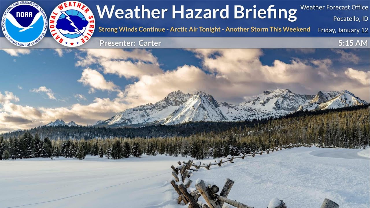 01/12/24 Hazard Briefing - Strong Winds Continue - Arctic Air Tonight ...