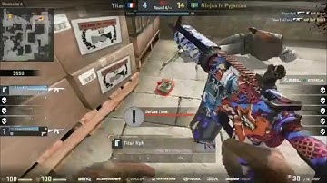 CS:GO - Titan Comeback Moment vs NiP from 4-14 to 19-17 ESL ESEA
