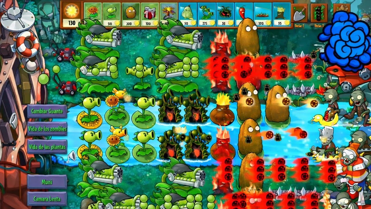 PvZ Fusión Desafios De Diez Banderas Piscina 