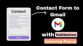 How to Make Full Working Contact Form with Using javascript | Receive Form all Data on Gmail