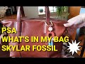 What's In My Bag | Fossil Skylar Satchel