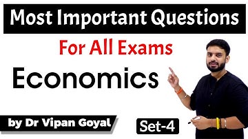 Economics  MCQs for UPSC State PCS SSC CGL CPO Railways by Dr Vipan Goyal l Set 4