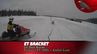 20210227 Arness Lake Ice Drag Racing - ET Bracket