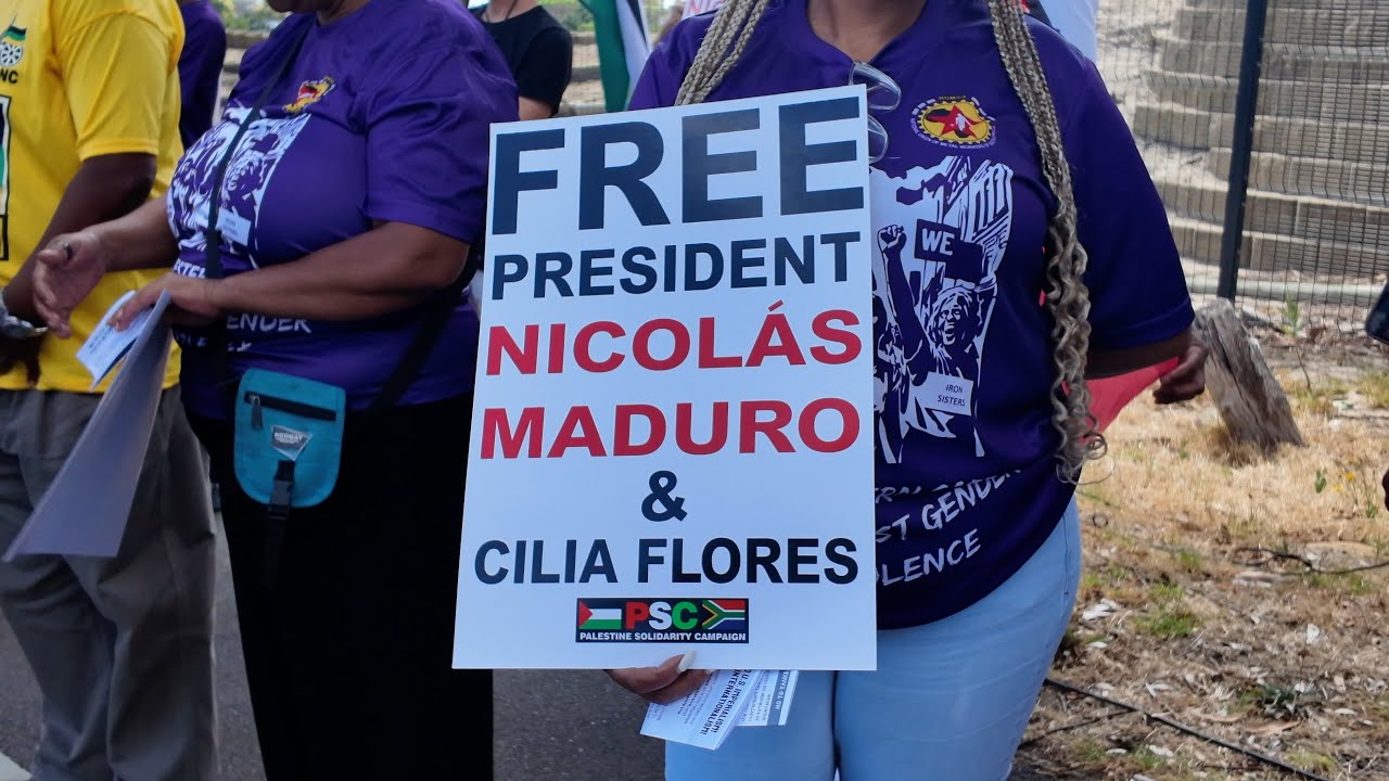 South Africans picket at US Consulate in support of Venezuela, Iran and Palestine