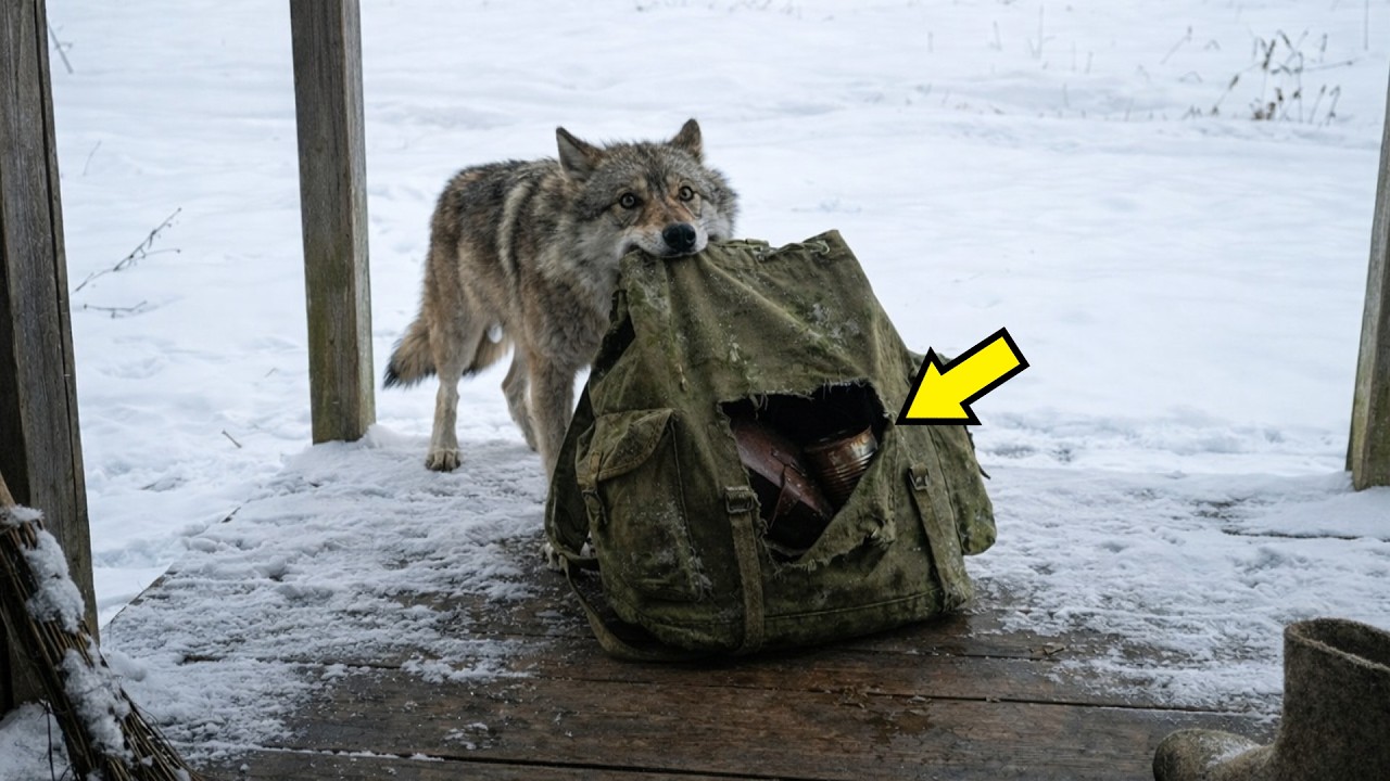 Волк притащила этот рюкзак к людям и когда его открыли, то сердце просто замерло!