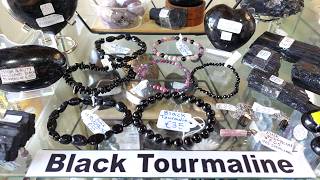 Explore black tourmaline crystals and jewellery at crystal shop Cyprus in Paphos
