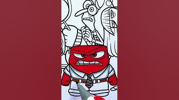 Anger Inside Out 2 Coloring Page