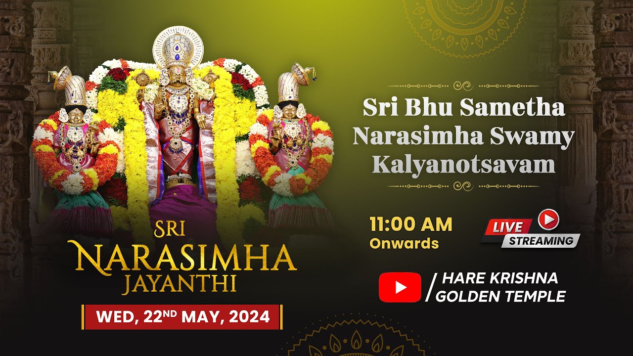 LIVE 1100 AM Sri Bhu Sametha Narasimha Swamy Kalyanotsavam