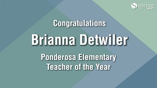 Spring ISD Teacher of the Year Finalist - Brianna Detwiler