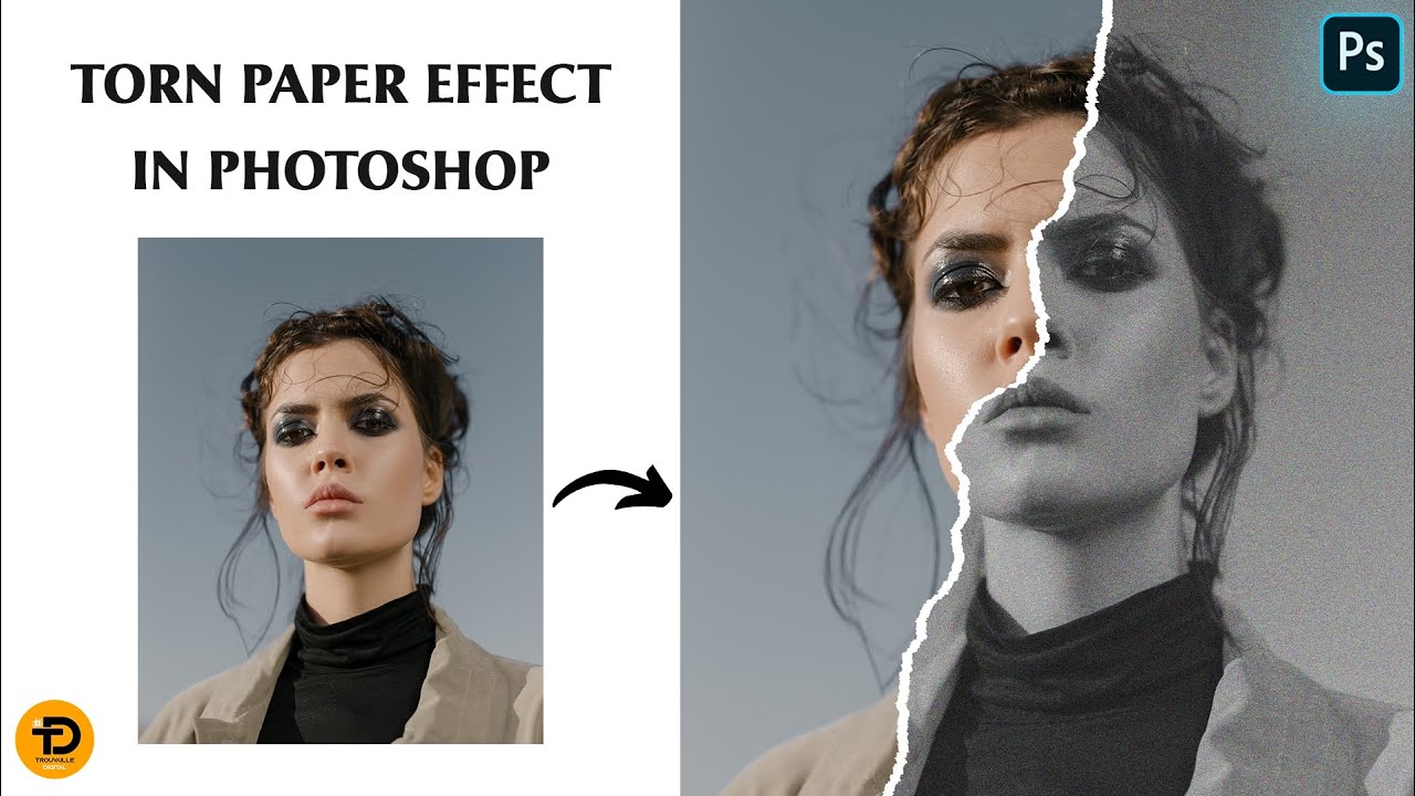 Torn Paper Effect | How To Create Torn Paper Photo Effect | Photoshop ...