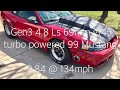 Simple LS gt45 turbo Mustang runs 9.84
