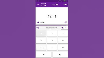 Math Tricks - Training mode - square numbers between 40 and 49 - level 096 (Number Keyboard)