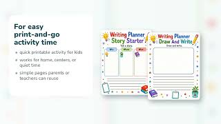 Creative Writing Planner | Writing Graphic Organizer | Printable PDF | Etsy | 16