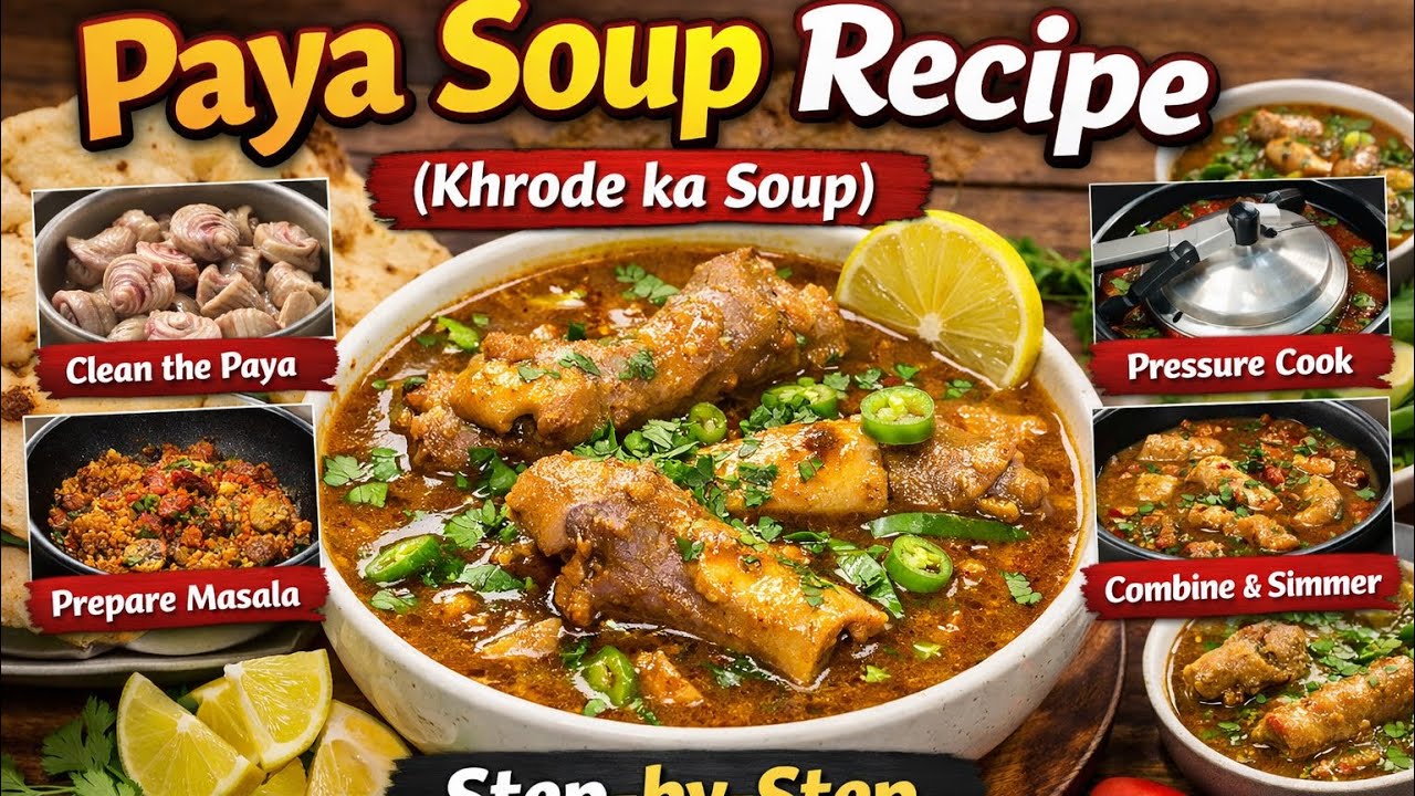 Easy Healthy Paya ka Soup | Khrode ka Soup | Mutton Soup| good for Bones | Goat | Famous in Canada