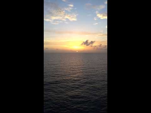 Sunset in the Caribbean on our last day of our cruise on Carnival Breeze to Turks & Caicos 8.16.13
