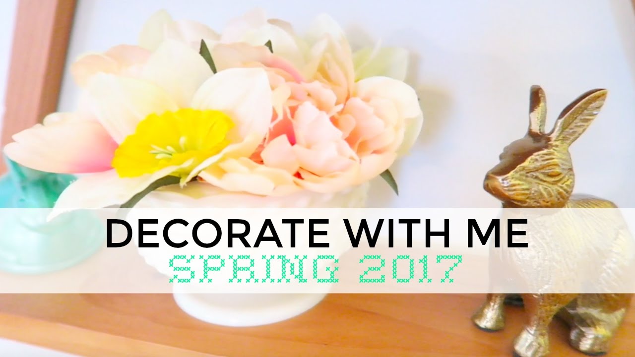 DECORATE WITH ME Spring DIY + Decor Challenge YouTube
