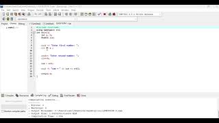 How to Calculate Sum, Difference, Product and Quotient in C++