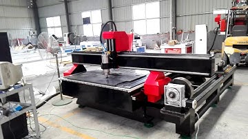 LINKCNC cnc router machine A2 with beside rotary axis red and blace color