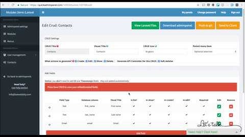 MegaSearch Module in Laravel QuickAdminPanel