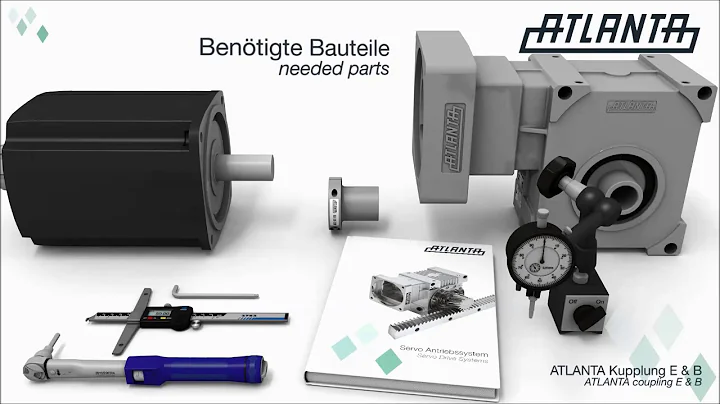 Montage der Kupplung am E & B Servo Schneckengetriebe
