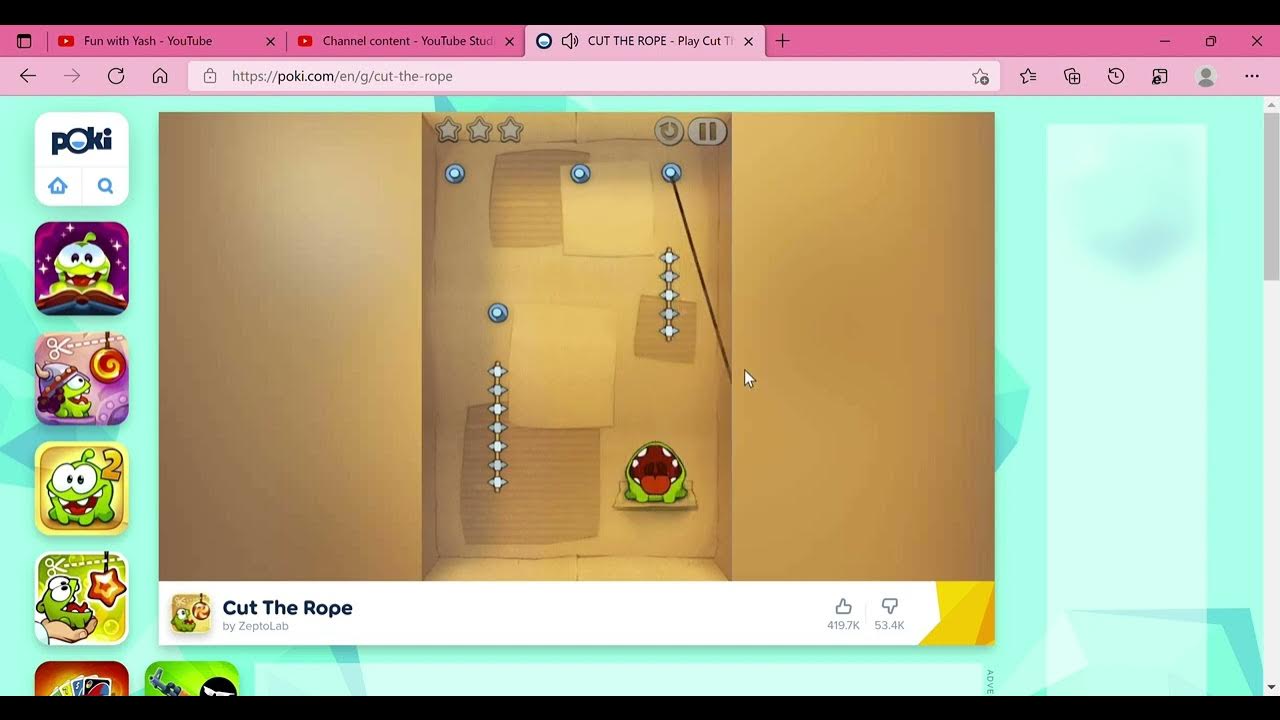 CUT THE ROPE Play Cut The Rope on Poki Game YouTube