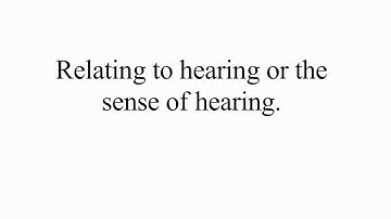NLP Auditory
