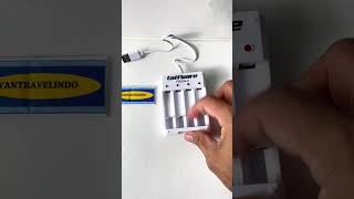 ALAT CHARGER BATERAI AA AAA ISI 4 SLOT USB PORT CHARGER BATTERY CAS REMOT PORTABLE BERKUALITAS LAMPU INDIKATOR