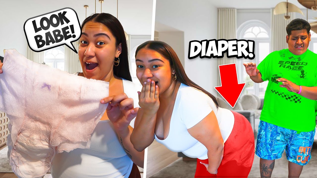 LEADING MY BOYFRIEND ON WITH A DIAPER TO SEE HIS REACTION
