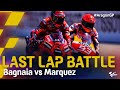 Bagnaia vs Marquez Last Lap Battle in Multiple Languages | 2021 #AragonGP