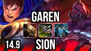 GAREN vs SION (TOP) | 8 solo kills, Legendary, 15/2/4 | EUW Diamond | 14.9