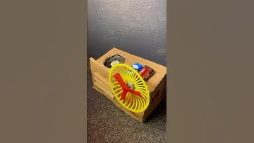 1 Science project item made with cardboard one DC motor one cooling fan #shorts