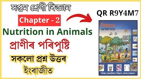 Class 7 Science Chapter 1 Question Answer in Assamese / Nutrition In Animals/ Chapter QR Code R9Y4M7