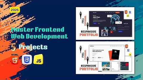 Master Frontend Web Development With 5 Real World Portfolios using html css js Beginners to Advanced
