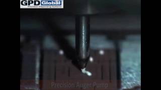 Dispense Conductive Adhesive, Dots and X with Precision Auger Pump