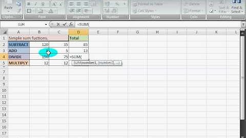 Simple Sum Function in Excel 2007.avi
