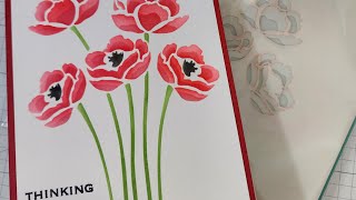 Gina K Perfect Poppies layered stencils (March 2024)