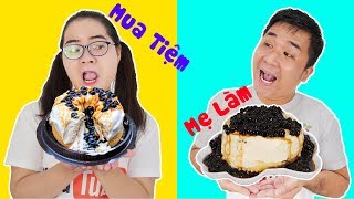 BÁNH TRÀ SỮA TRÂN CHÂU ĐƯỜNG ĐEN NHÀ GIÀU VS BÁNH MẸ LÀM