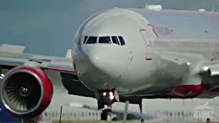 Big and gigantic. Airplanes from close range at Sheremetyevo.