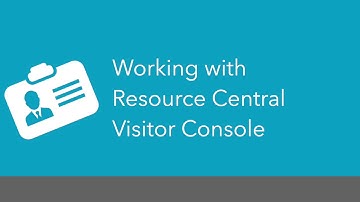 Managing visitors using Resource Central