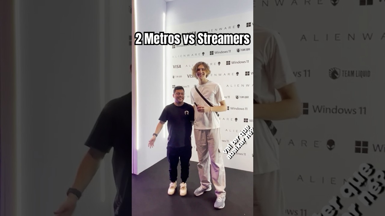 2 Metros ao Lado de Streamers e Famosos! #altura #streamers #height