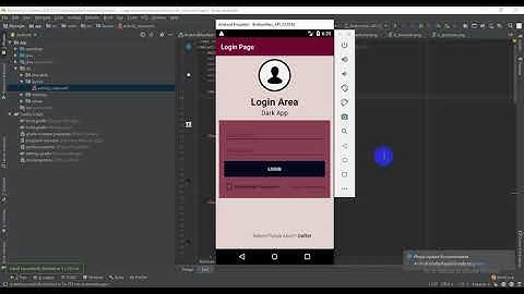 Demo Desain Sederhana Login Aplikasi Menggunakan Android Studio
