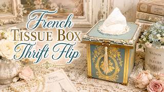 French Tissue Box Thrift Flip using Redesign Transfers & Moulds | Rococo Inspired Home Decor