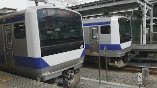 常磐線特急ときわ63号高萩行きE657系63Mと上野東京ライン普通土浦行きE531系1181MK474+E531系K422、普通平塚行きE231系1567E+E231系U37がJR品川駅から発車！