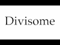How to Pronounce Divisome