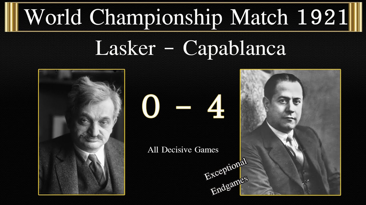 Capablanca in 1921 World Match vs. Lasker #AllThingsChess