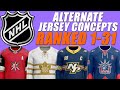 NHL Alternate Jersey Concepts Ranked!